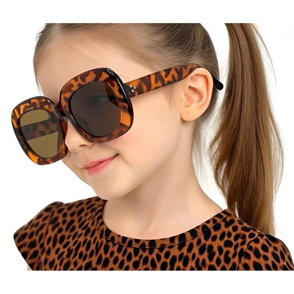 Kids‎ Tortoiseshell Oval Sunglasses Fun Fashion Eyewear UV Protection Children